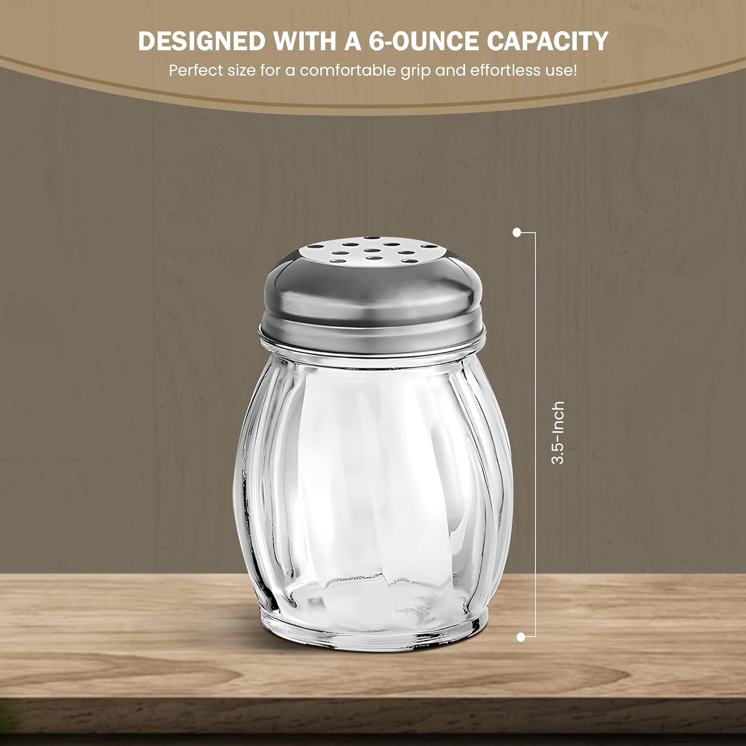 Glass Shakers with Chrome Lids - 2 Pack -4