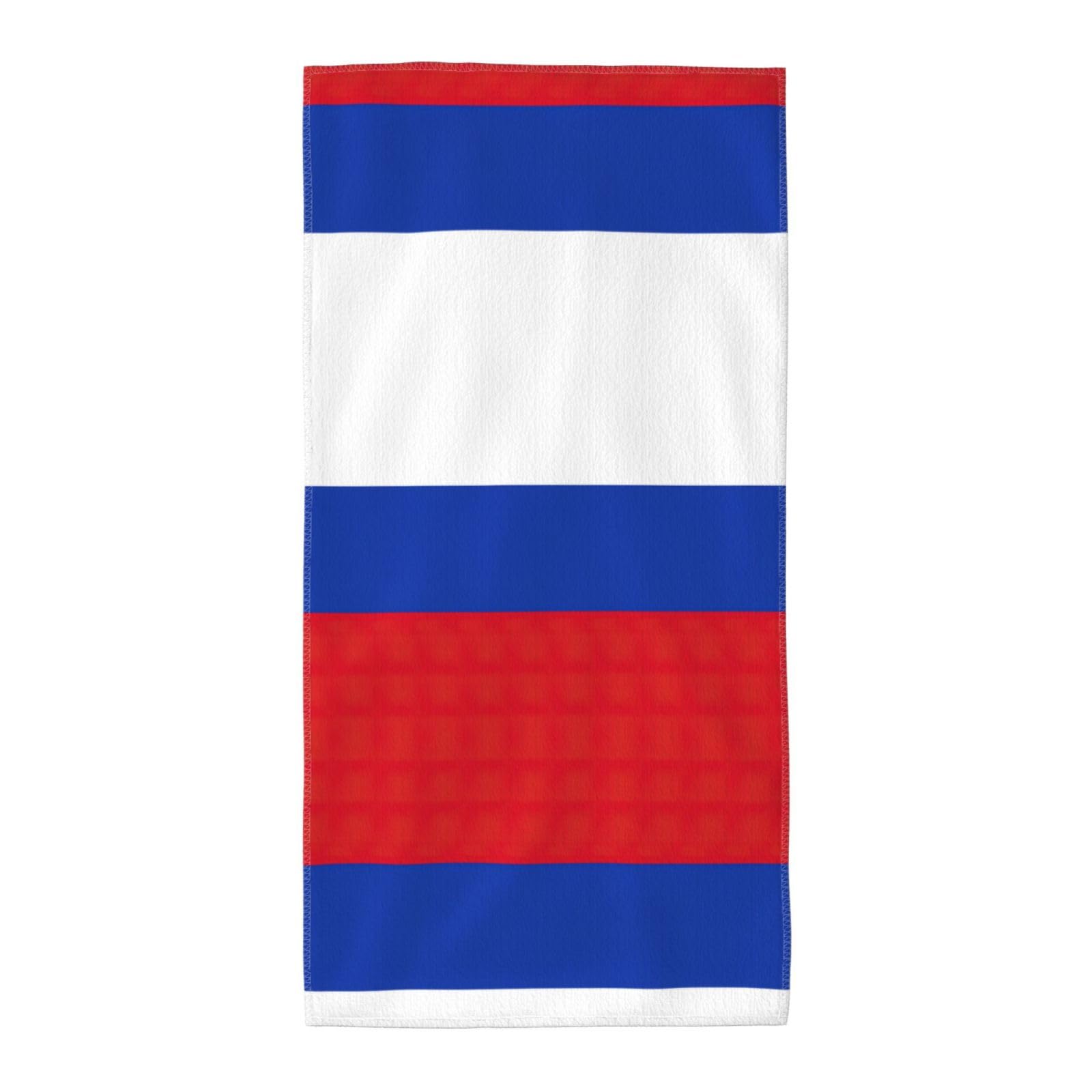 Russian Flag Fashion Printed Long Bath Towel For Pool Side Seaside Holiday