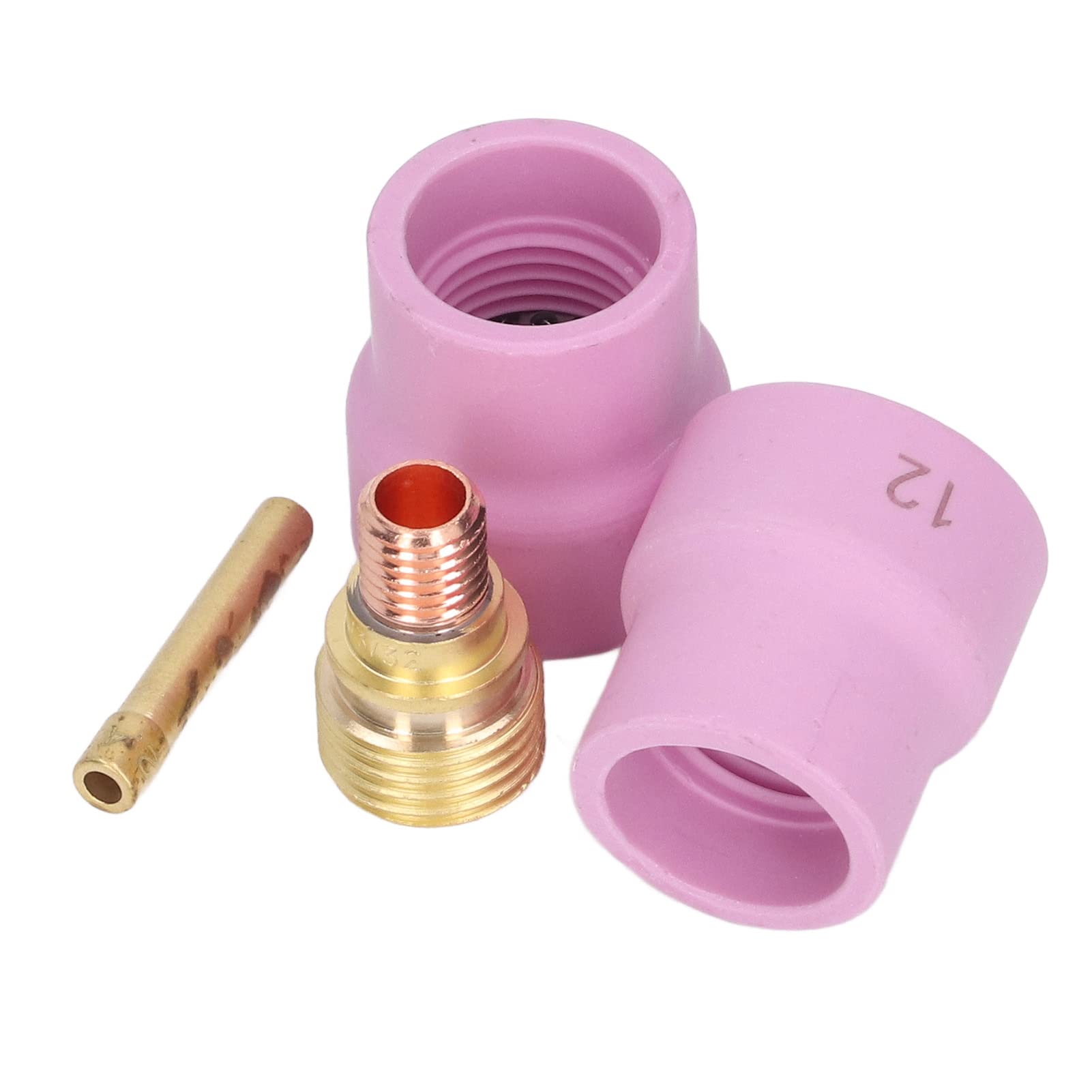 Kit Lentilles à Gaz TIG 4 Pièces - Orifice 2,4 Mm, Buses Céramique 12# 14# Pour WP 17 18 26