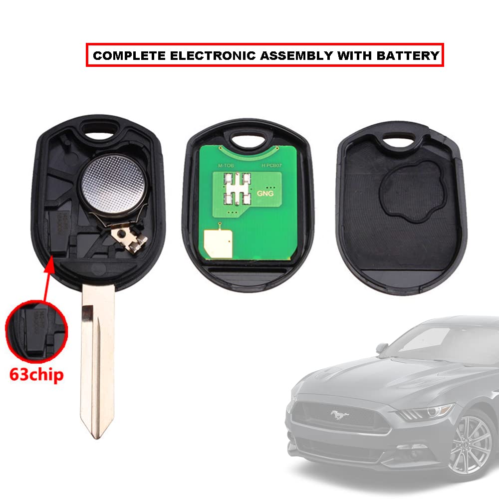 Keyless Remote Car Key Fob For Ford Explorer/Mustang/Expedition 2001-2017 - FCC CWTWB1U793 (Black) - View #3