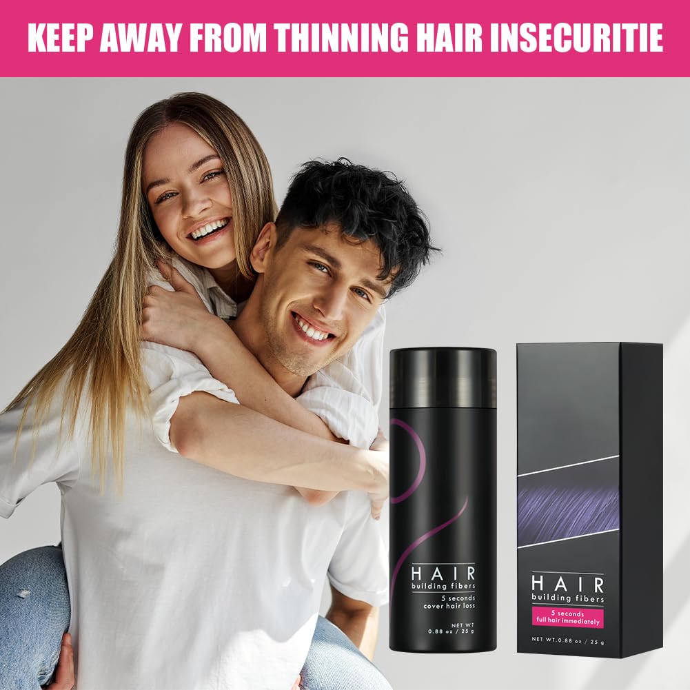 Puder do zagęszczania włosów, 25 g pudru do włosów na całe włosy w ciągu kilku sekund, dla mężczyzn i kobiet, naturalnie niewidoczny puder do włosów, wypadanie włosów i rozjaśniony proszek (szary)