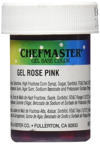 Chefmaster - Color de alimentos en gel, 1 onza, rosa