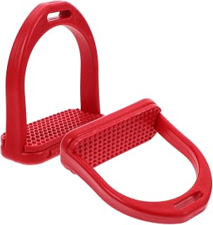 Replacement Horse Saddle Safety Stirrups Lightweight Pom Small Red Trail Riding Saddle Accessory