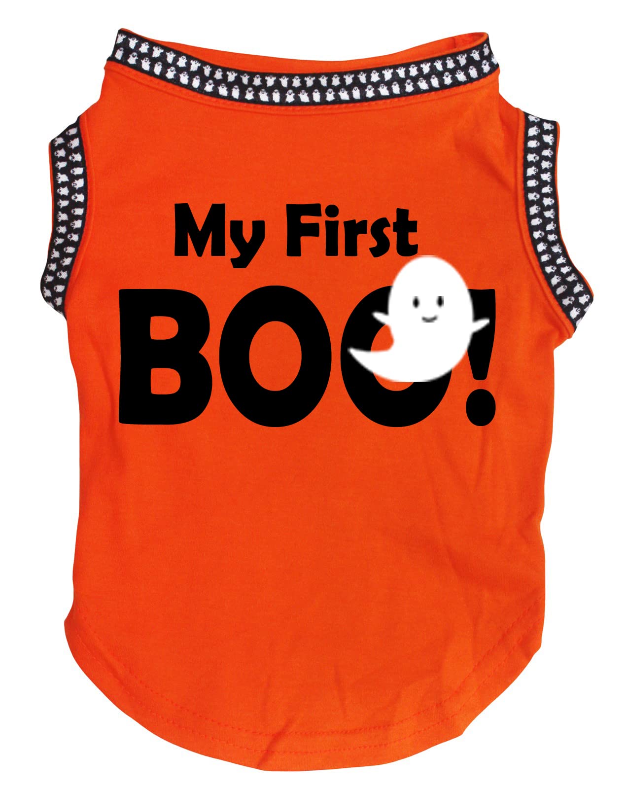 Chemise pour chiot My First Boo orange ajustée contre les frottements taille L