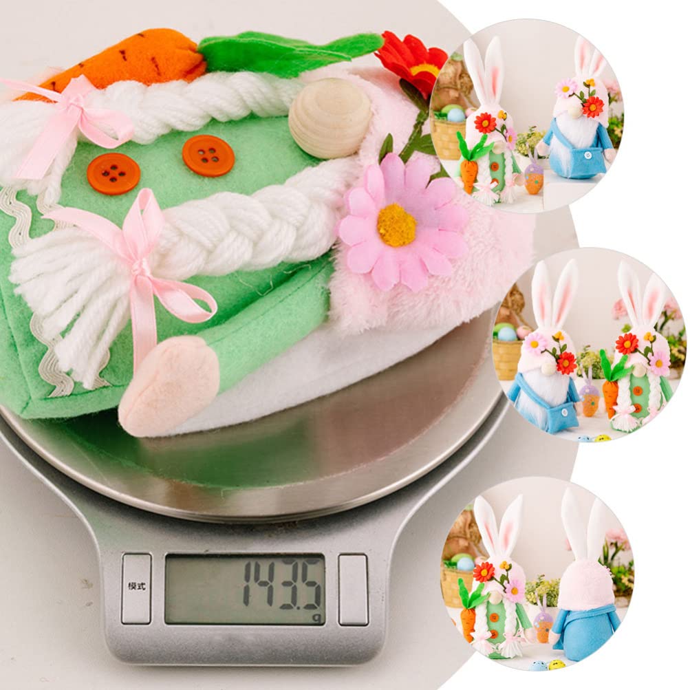 NUOBESTY 2pezzi Folletti Coniglietto Pasquale Decorazione Fai Da Te Adorabile Coniglietto Pasqua Creativo Per Arredamento Festa Pasquale Bambola Folletti Coniglietti Decorativi