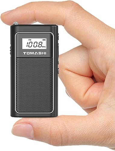 Minúscula radio FM portátil con carga USB, radio de bolsillo con reproducción micro SD y batería de litio recargable incorporada, compacta y ligera