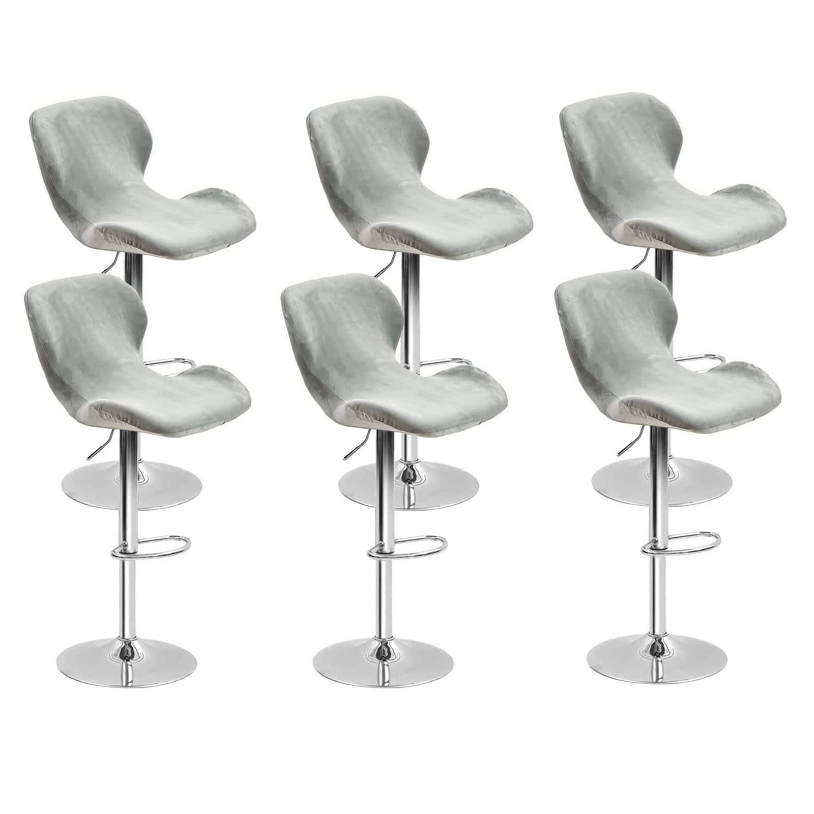 Velvet Bar Stool Cover Set, Stretch Curved Swivel Counter Height Chair Covers for Short Back Dining Room Bar Stools โ image 1