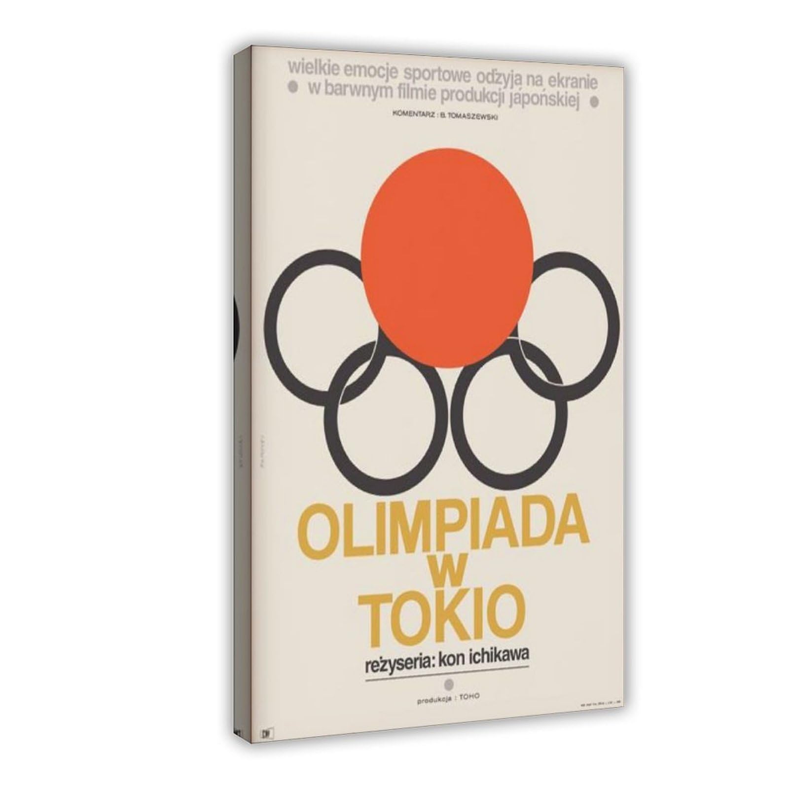 GJtyRFH Tokyo Games 1964 Polish Mid Century Modern Swiss Typography Expo Ikko Tanaka Canvas Wall Art Posters And Prints Room Aesthetic Bedroom Office Decor 20" L X 30" W