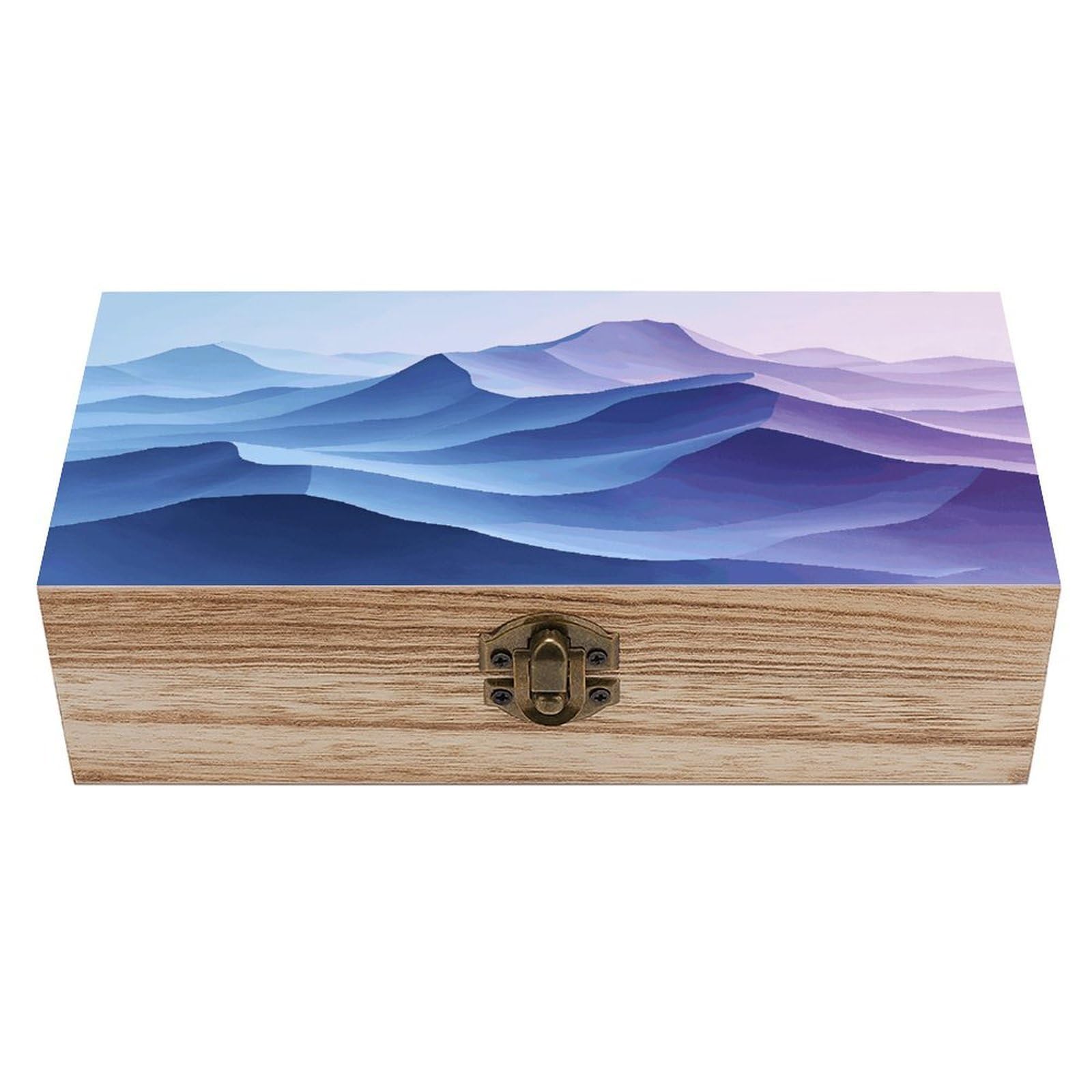 LZQPOEAS Abstract Topographic Map Wooden Keepsake Box Wooden Storage Box Container with Hinged Lid Beautiful Wood Memory Box Decorative Jewelry Case for Crafts Art Hobbies & Trinket Storage