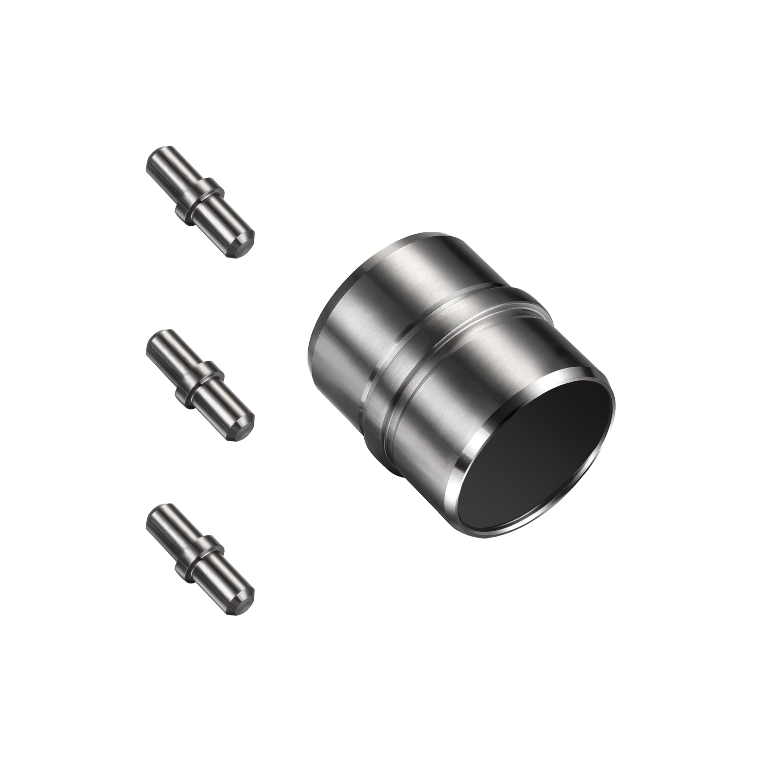AICA Edelstahl Geländerverbinder-Set Gerade Flexibel und Langlebig für Geländersysteme 42,4 mm Durchmesser 3 Querholme