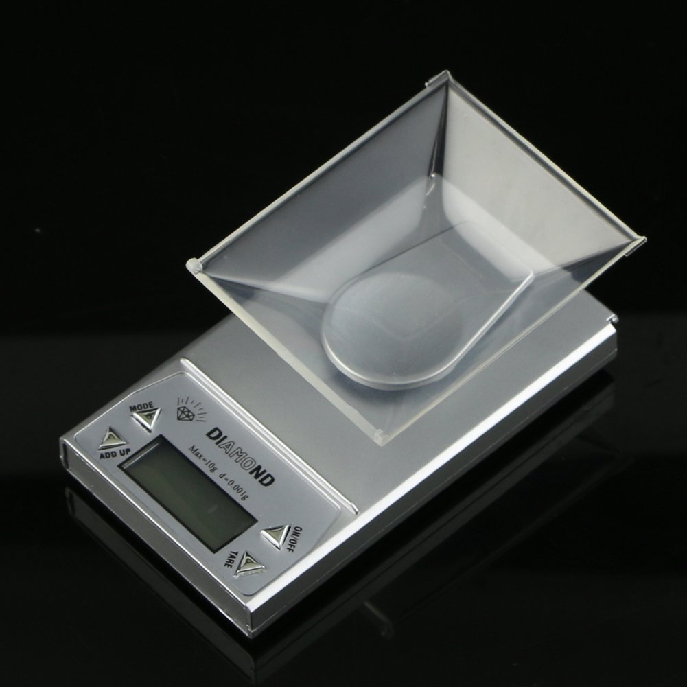 GUMEI 10g / 0.001g Miligramo Precisión Joyería Digital Escala de Diamante Gramo de Equilibrio de Peso