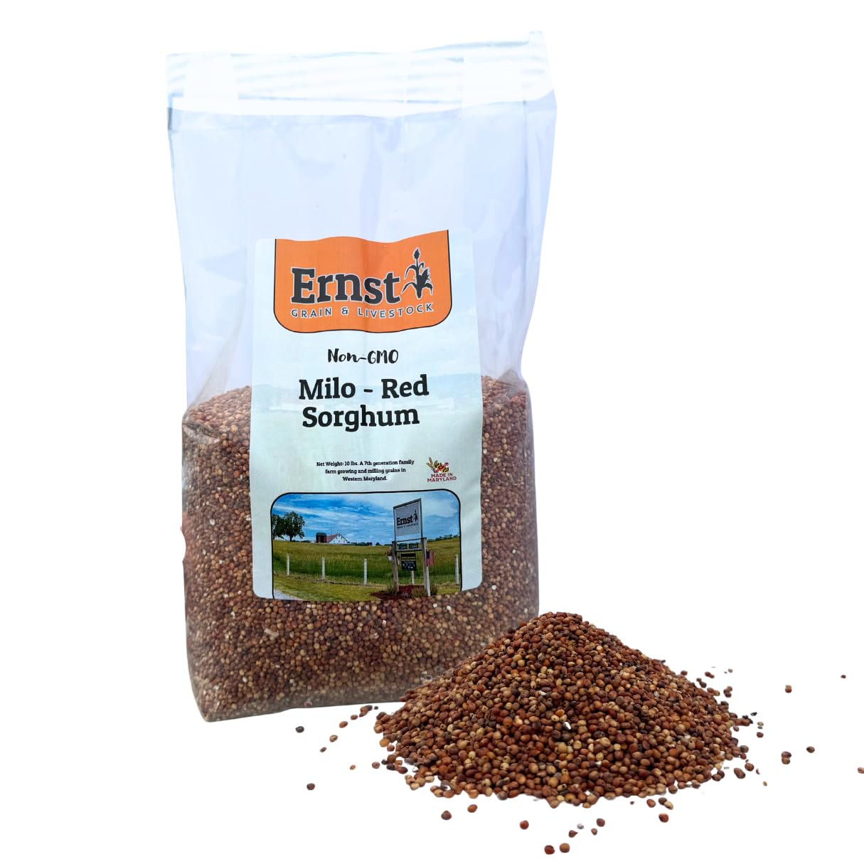 Ernst Grain & Livestock Non OGM - Milo, Sorgo Rosso, 4,5 kg