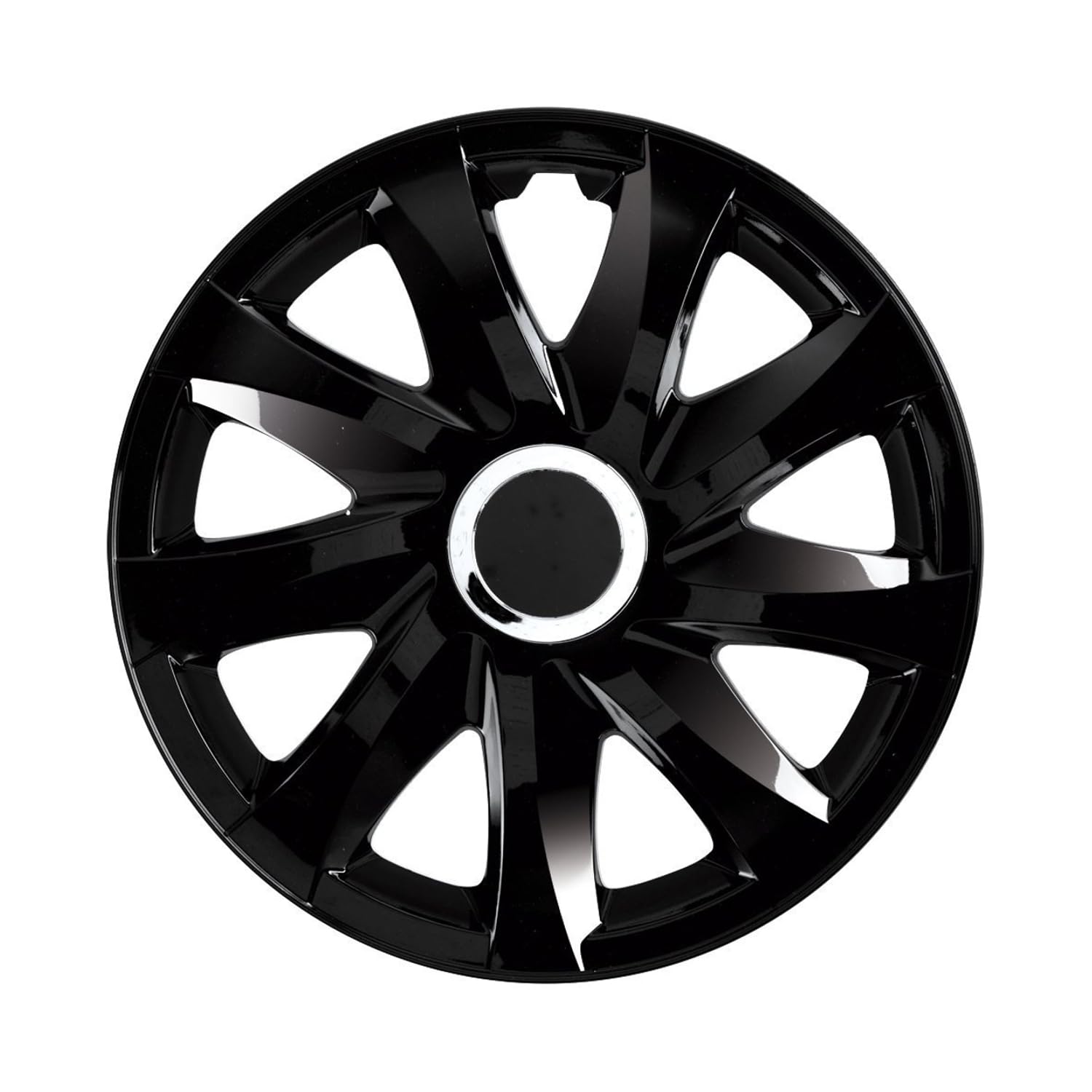 NRM Drift 1 enjoliveur universel en plastique de qualité supérieure (noir laqué, 15")
