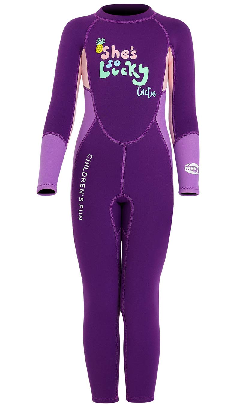 Little Kids Girls Boys UV Protection Swimsuits 2.5mm Neoprene Keep Warm Wetsuit Long Sleeves Diving Suits