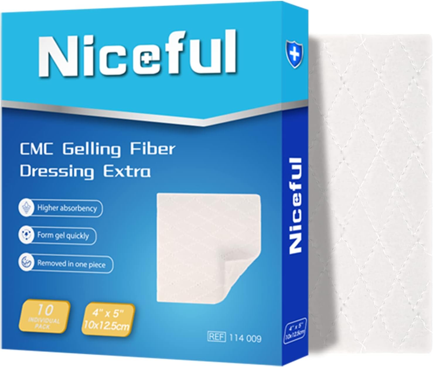 Buy Niceful CMC Gelling Fiber Dressing Extra 4 x 5, Soft NonAdhesive