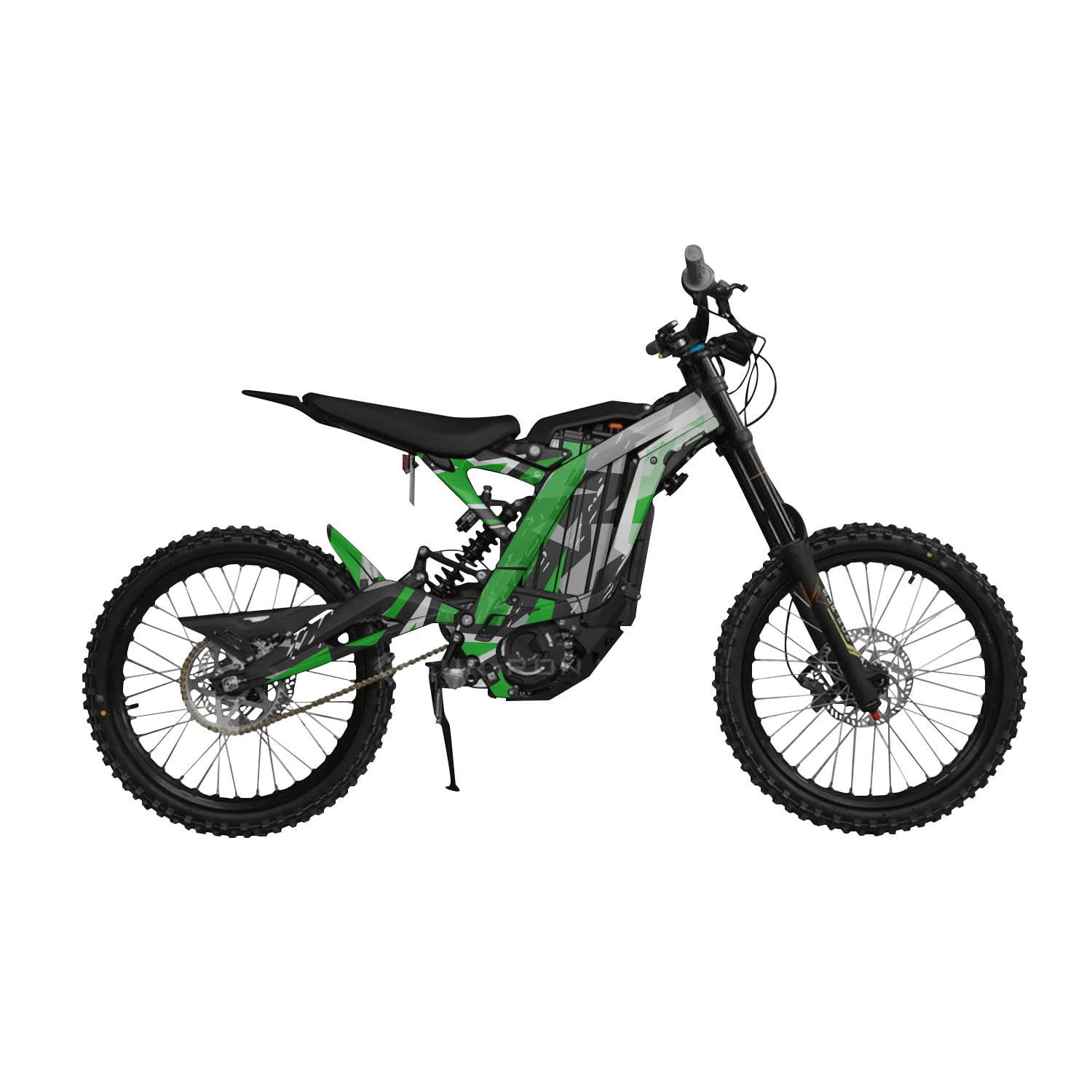 Surron Light Bee Graphics Kit Wrap - Grunge Star Green - Sur-Ron Skin - Premium 3M Vinyl Protective Wrap Decal Cover - Easy to Apply | Crafted in The USA by MightySkins
