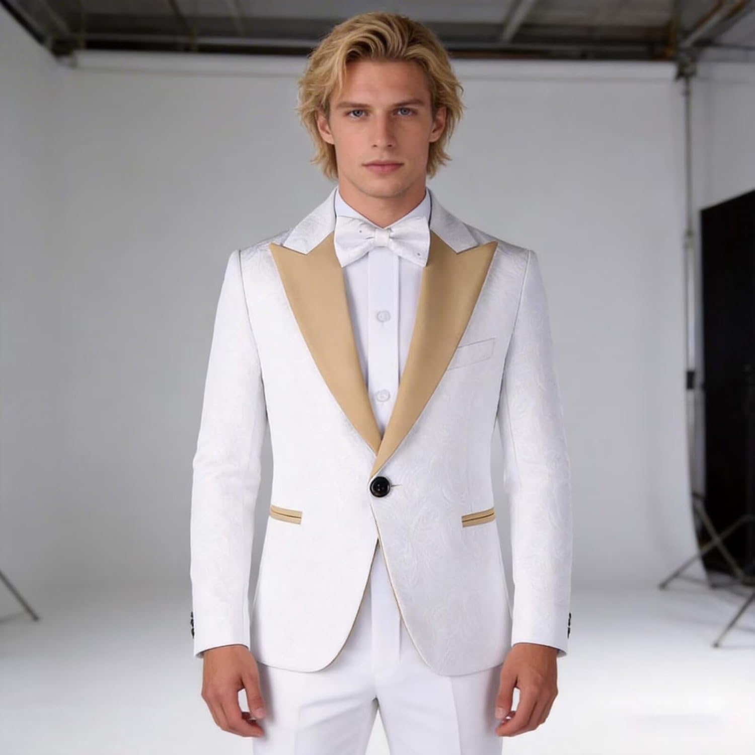 Jacquard Suits for Men Slim Fit 3 Piece Mens Jacquard Suit Double Breasted Tuxedo for Men Wedding Business Prom