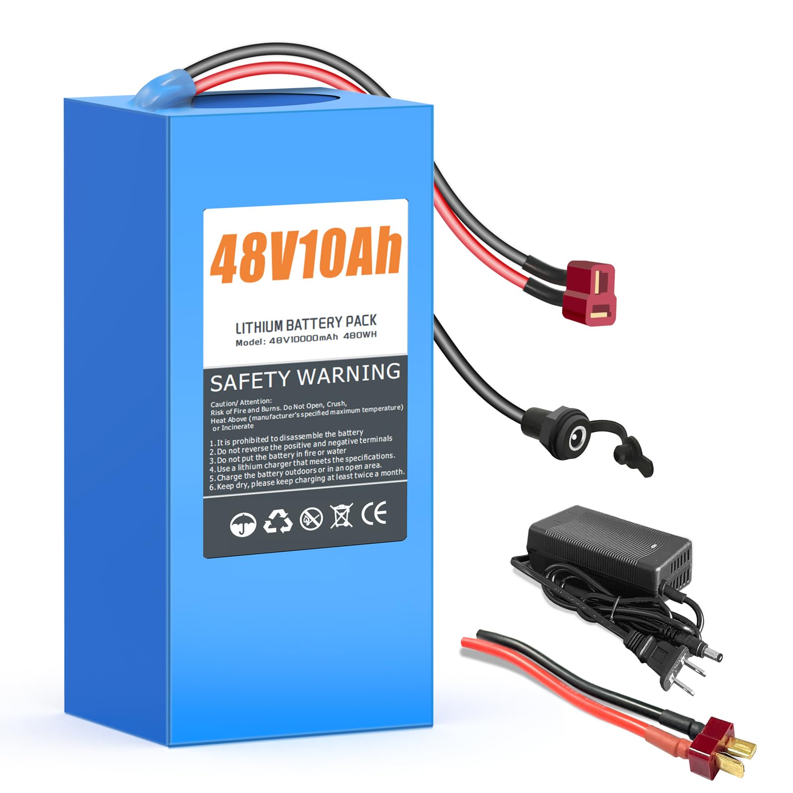 Amazon.com: 48V Lithium ebike Battery, W/30A BMS,Connector and