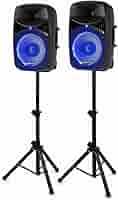 Vonyx VPS152A Set Altoparlanti Attivi 1000W - 15 Pollici, Bluetooth, USB/SD, Luci LED - Foto 5