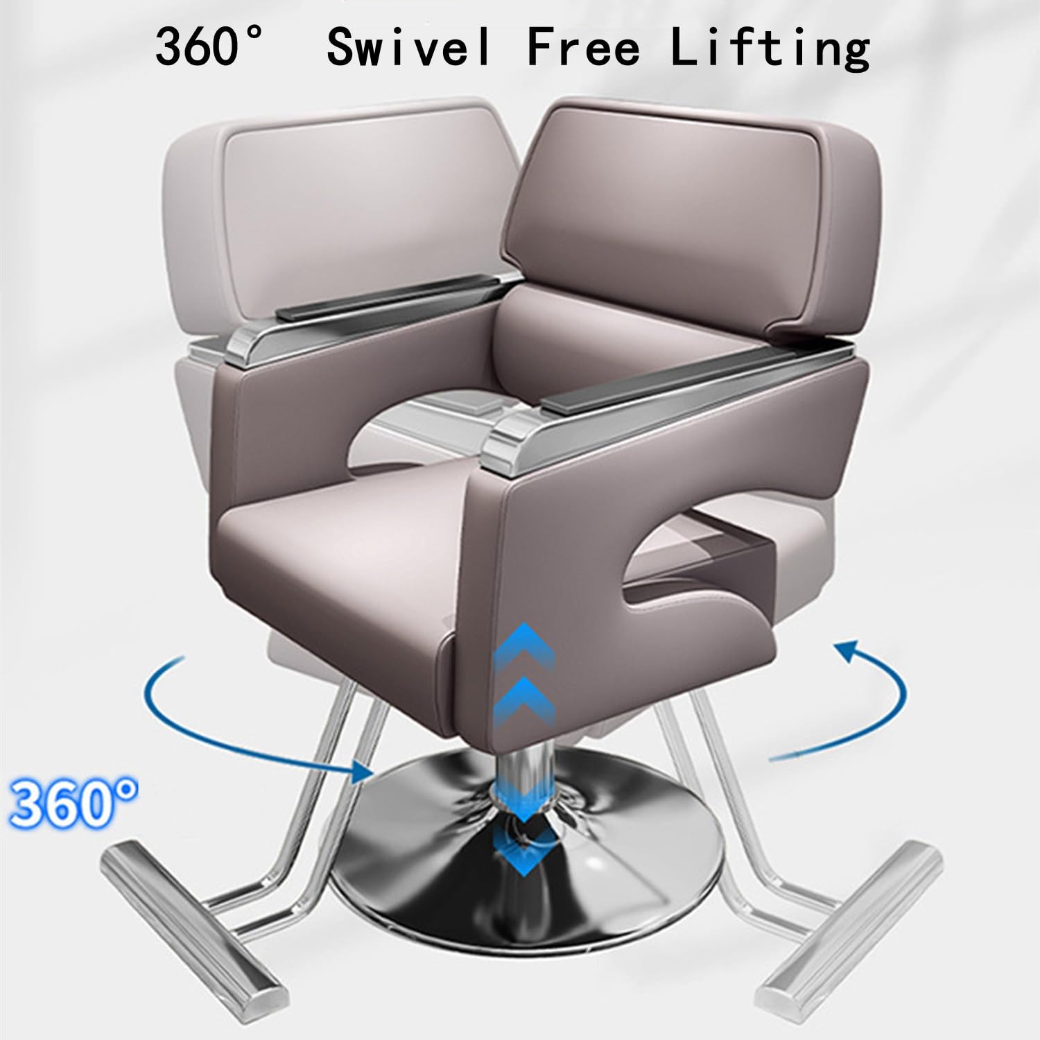 Generisch Salonstuhl für Friseure, Friseurstuhl, höhenverstellbar, hydraulische Friseurstühle, 360 Grad drehbar, Stylingstuhl, Friseurstuhl, Allzweck-Ausrüstung für Schönheits- und Spa-Salon (B)