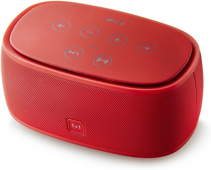 CHEERLINK® Bluetooth 3.0 NFC Stereo Speaker,3D stereo surround sound,Ultra Bass Booster,Crystal-Clear Sound,Handsfree Portable Speakerphone with Built-in Mic, 6hrs of playtime, s - Enjoy Your Music & Phone Calls in True Stereo -Compatible with iPhone 5S/5C, iPad, Samsung Galaxy S5/S4/Note, Blackberry, Android/Windows phone, Tablet and other Bluetooth Devices (RED)