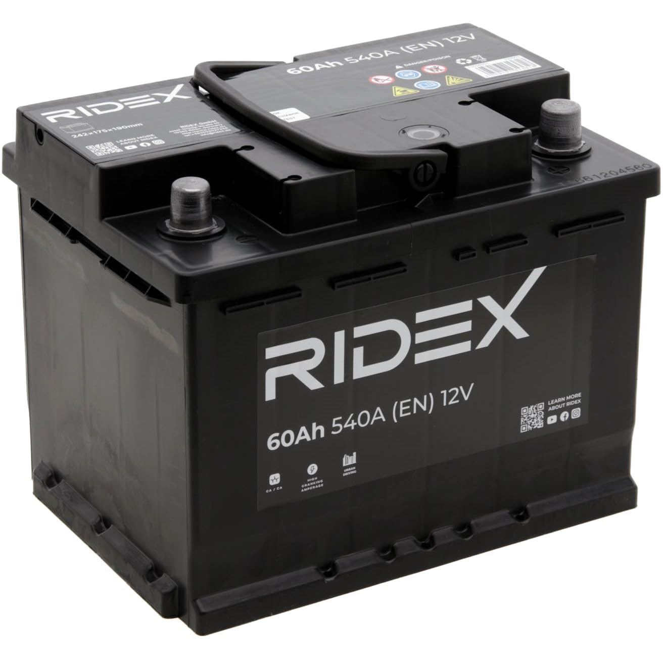 RIDEX 1S0003 Batteria Compatibilità con VW Polo Hatchback 6R1, 6C1