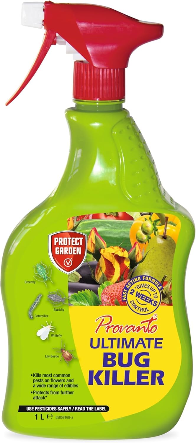 Fact Acting Ultimate Bug Killer 2 Weeks Protection for Indoor & Outdoor Ready to Use & Easy to Use Protection from Pests Kills Pests, Alphids, Caterpillars, Whitefly, Greenflies 1L (1)