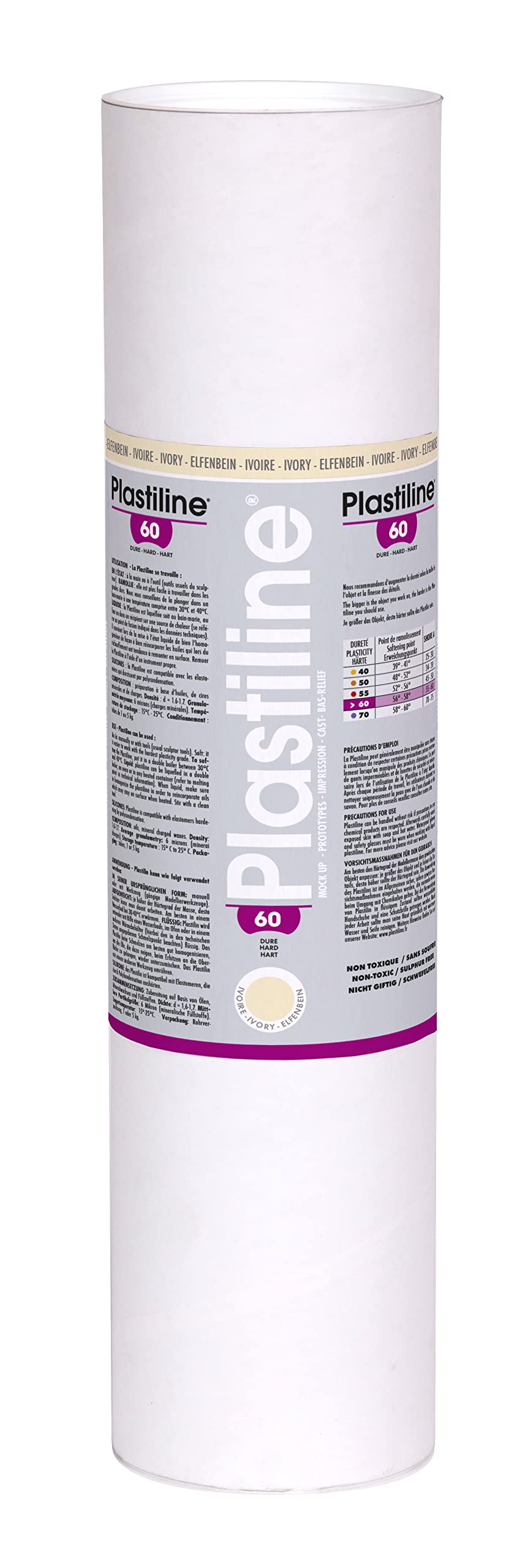 Plastiline 5160T - Masa modelarska 5 kg, twardość 60, twarda, kości