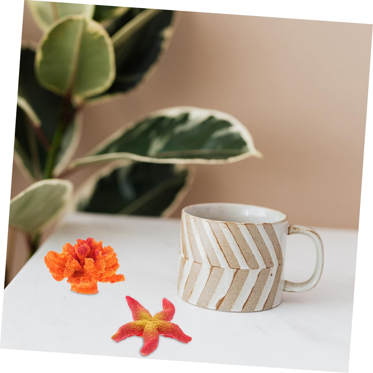 YARNOW 4 Ensembles Mini Fleur De Décoration Aquarium Résine Décor Aquarium Filtre Fausses Plantes Coralliennes Plante Artificielle Résistante À l'usure Broyé 5 Pièces * 4