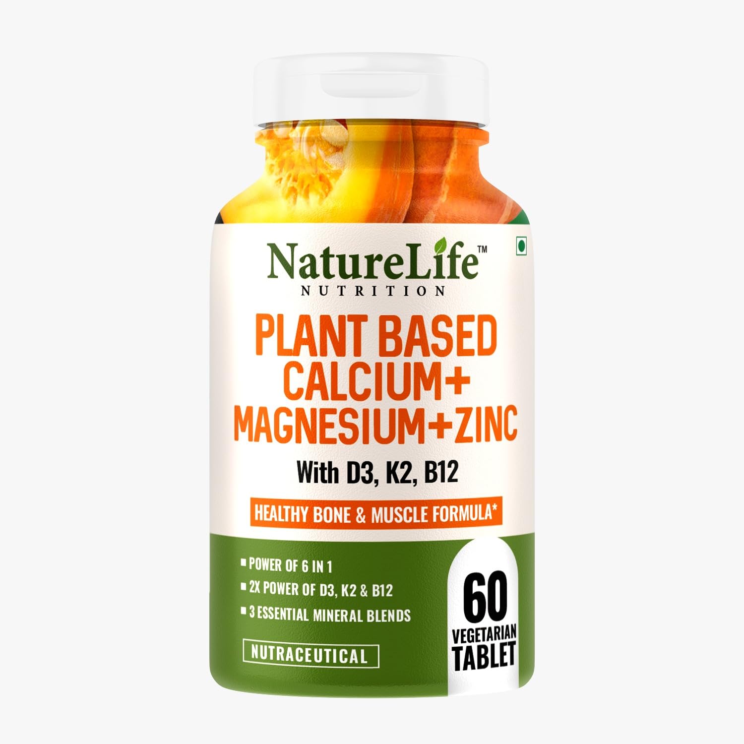 NatureLife Nutrition Plant Based Calcium Magnesium Zinc D3 & k2 Supplement for Men & Women � 60 Veg Capsules |Immunity, Energy & Strength (B09445J31S) Amazon Price History, Amazon Price Tracker
