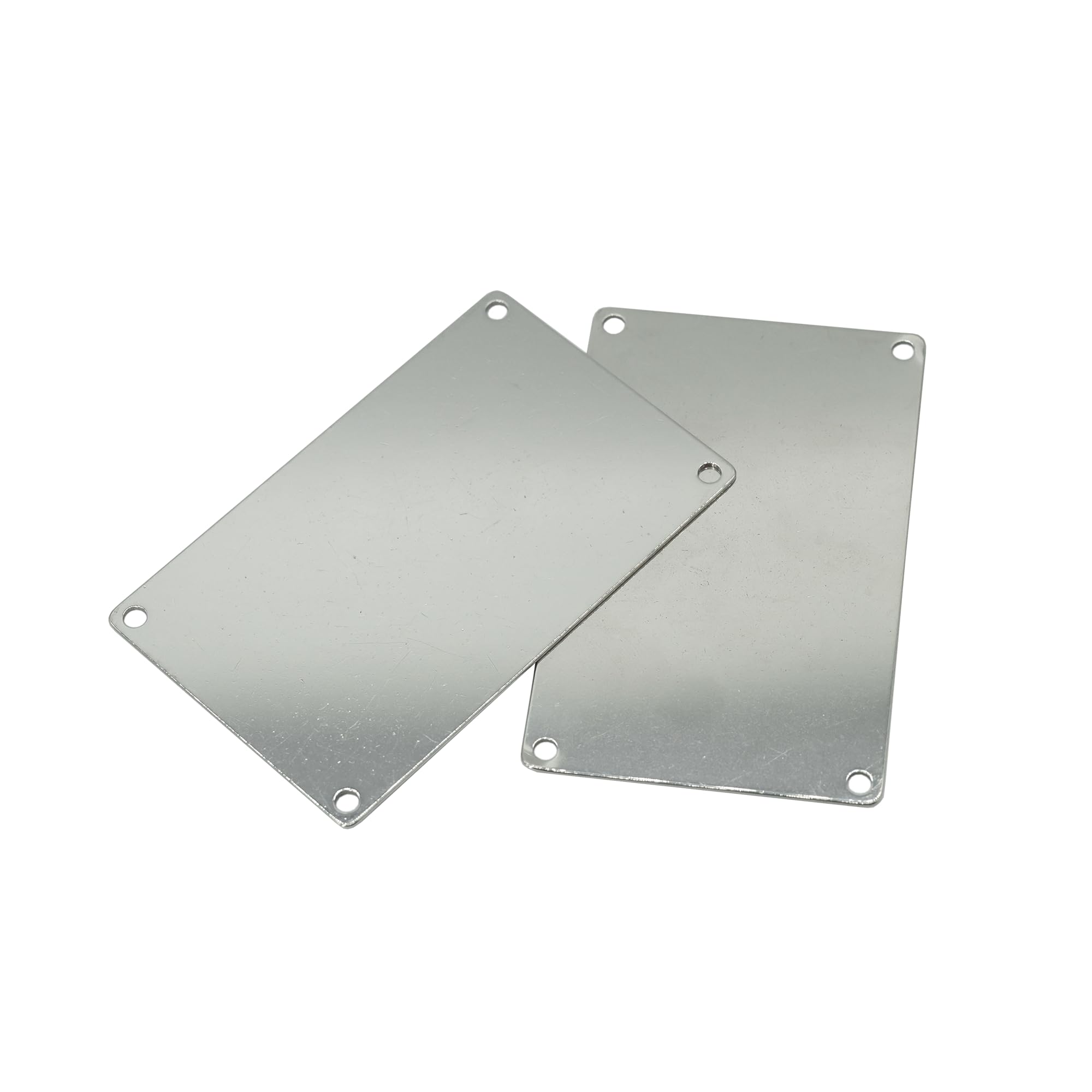 Metal Engraving Blank Stamping Blanks Stainless Steel Blank with 4 Holes 10 Pack 86 * 54mm