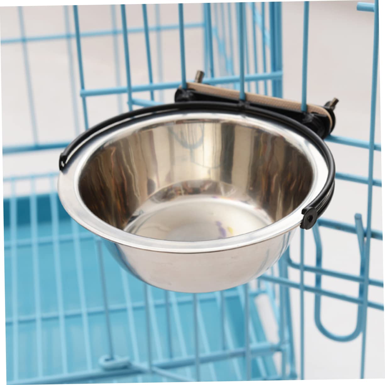 Comedero Colgante Caída Acero Inoxidable para Perro Gato y Pájaro Fácil Instalación