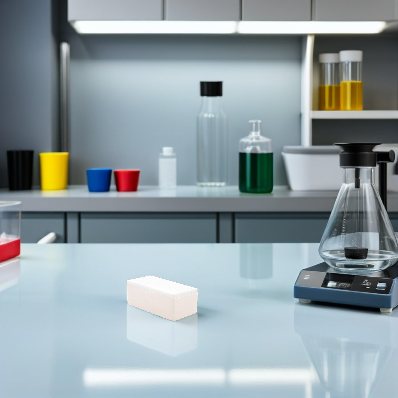 Crogiolo in Aluminia con Coperchio, Capacità Alta Resistenza al Calore e Conducibilità Termica, Stile Barca per Sperimentazioni di Laboratorio e Ricerca Scientifica
