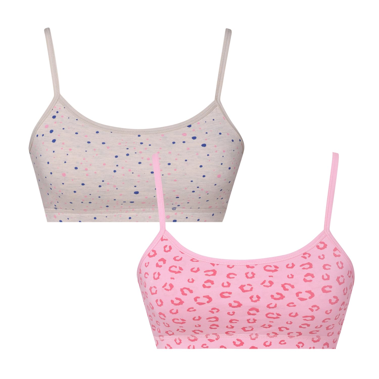 Sillysally Printed Sports Bra Pack of 2 Non Padded Non Wired Girls Bra/Beginners Bra | Double Layered Fabric Sports Bra