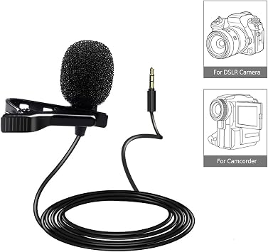 Saramonic SR-XMS2 Broadcast-Quality X/Y Stereo Lavalier Omnidirectional Microphone with 3.5mm TRS Connector for DSLR Cameras, Camcorders, Recorders & Saramonic Devices