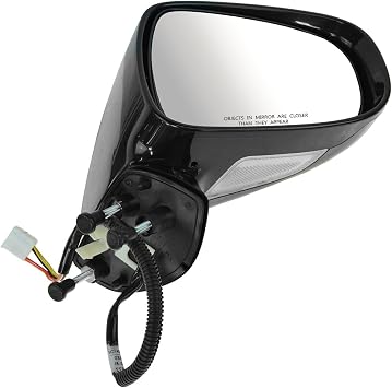 Passenger Side Mirror 3-Pin Assembly Power Heated Puddle Light Foldaway