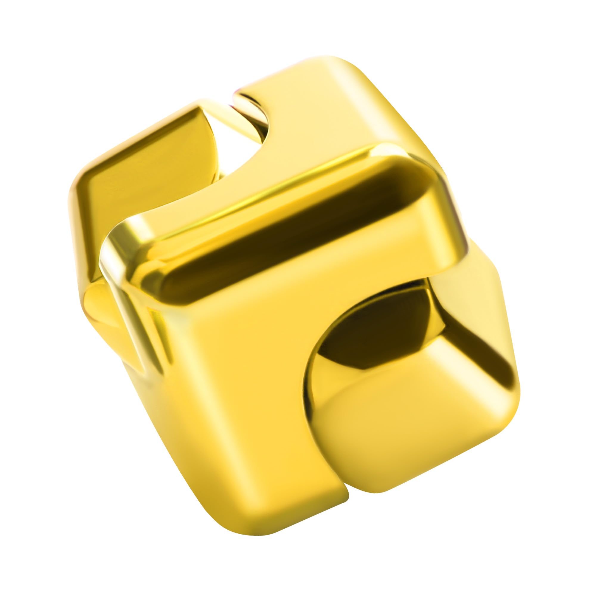 Fidget Spinner Cube Toy, Fidget Spinning Desk Toys for Office for Adults, Easter Basket Stuffers for Kids (Gold)