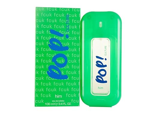 Fcuk Pop Culture Eau de Toilette Spray para hombre, 3.4 onzas líquidas