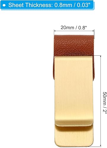 Miniatura 7 de PATIKIL Bucle para bolígrafo, paquete de 3 unidades de cuero para cuaderno de viajero, soporte para lápices, marcador de manga tallada con clip de