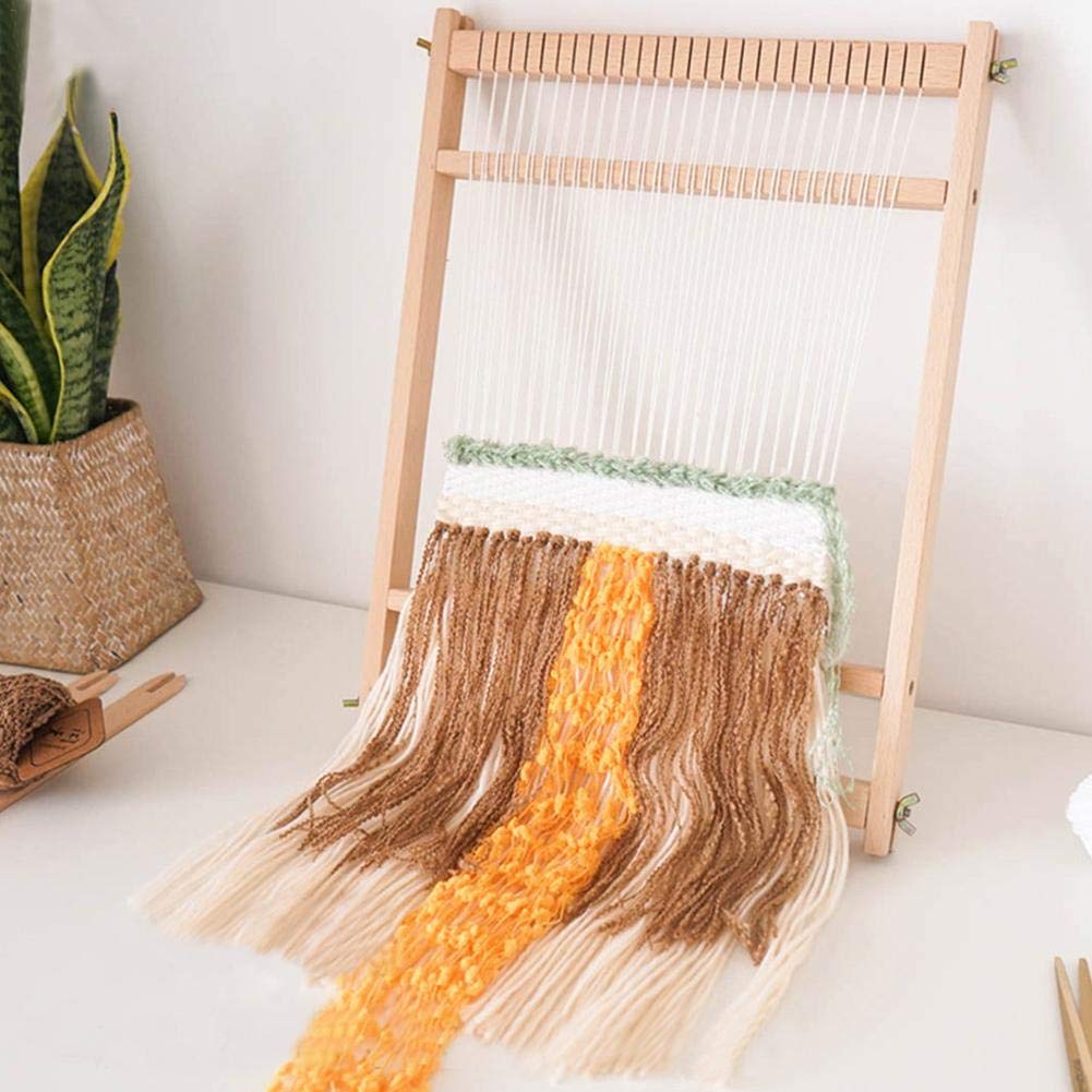 Light-Ren Weaving Loom Kit, Tapestry Loom DIY Handmade Tapestry Spinning Machine Wooden Weaving Loom for Handmade Tapestry Weaving Paintings, Kids Gifts