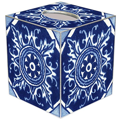 Marye-Kelley TB8399-Zihuatanejo Talevera Tile Tissue Box Cover