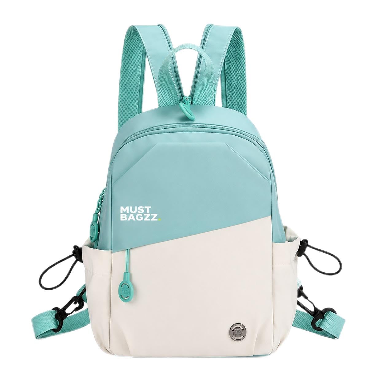 Mini Backpack for Women | Backpack Purse | Convertible Crossbody Sling Bag | Water-Resistant Nylon Small Backpack | 4 Pocket Lightweight Daypack for College, Office, Travel | Red & White-picture-55