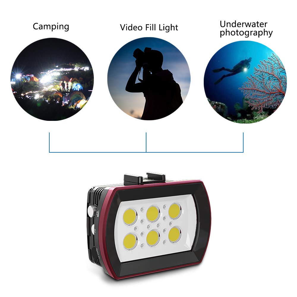 Sea frogs Aluminum LED Diving Light 7000-7500K Underwater Photography Lamp