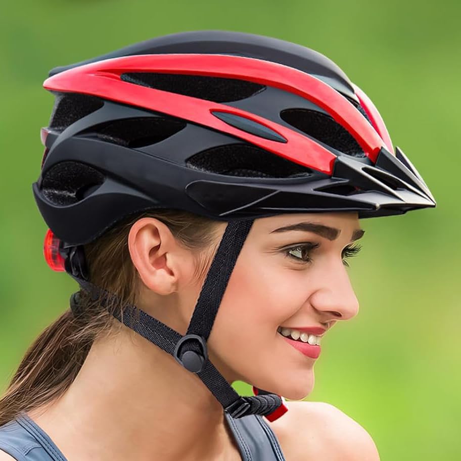 Optimus® Adjustable Safety Helmet for Cycling Skating Racing Skateboarding with Detachable Visor & Inner Padding I Cycle Skate Skateboard Kids Men Women Head Circumference Size 53 cm to 58 cm Red C-picture-19
