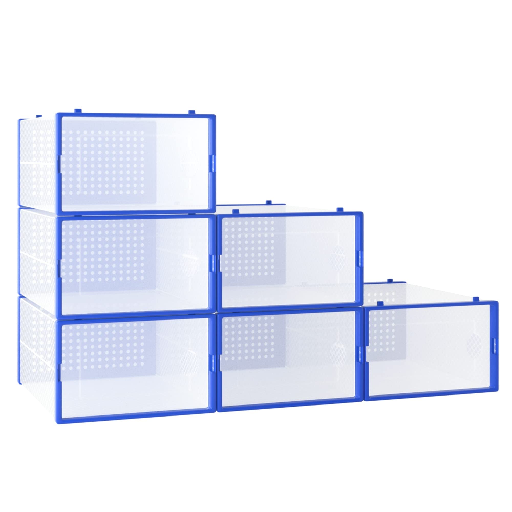 Buy 6Pack Shoe Storage Boxes Shoes Organizer for Closet Clear