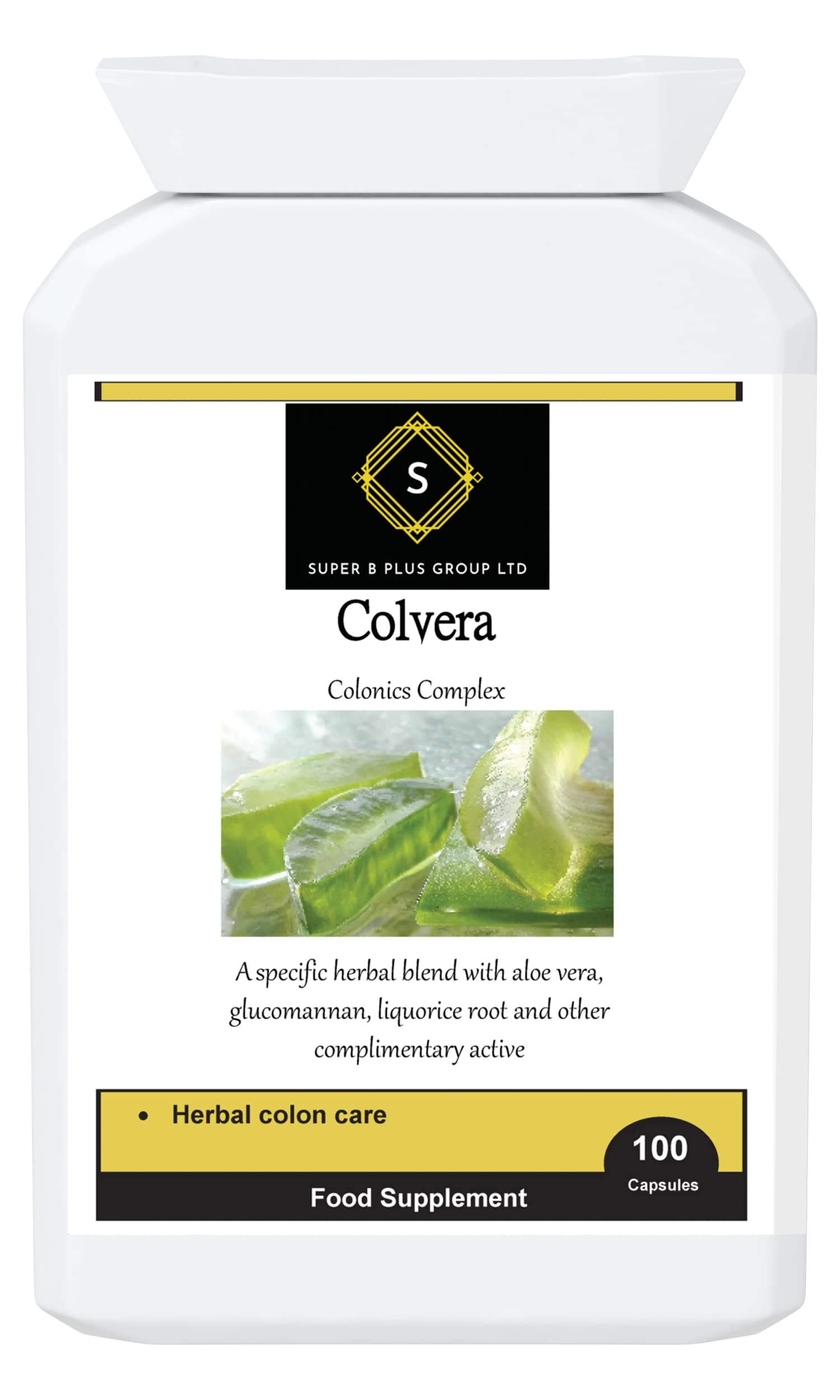 Colvera Colon Cleanse Detox - Aloe Vera & Glucomannan for Bloating, Constipation & Gut Health - Vegan Supplement (100 Capsules)