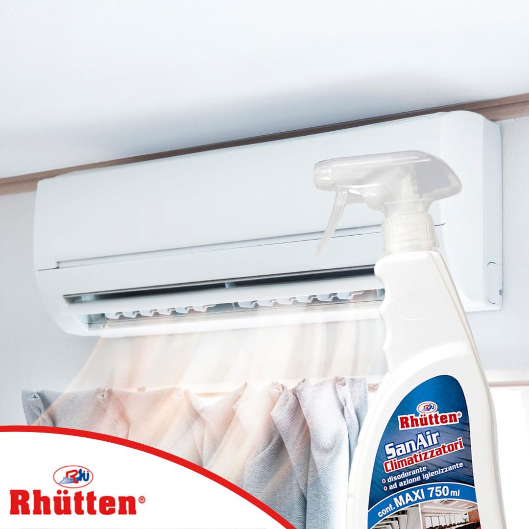 San Air Detergente Igienizzante Climatizzatori, Filtri, Componenti, Unità Esterna, Elimina Cattivi Odori, 750ml spray no gas