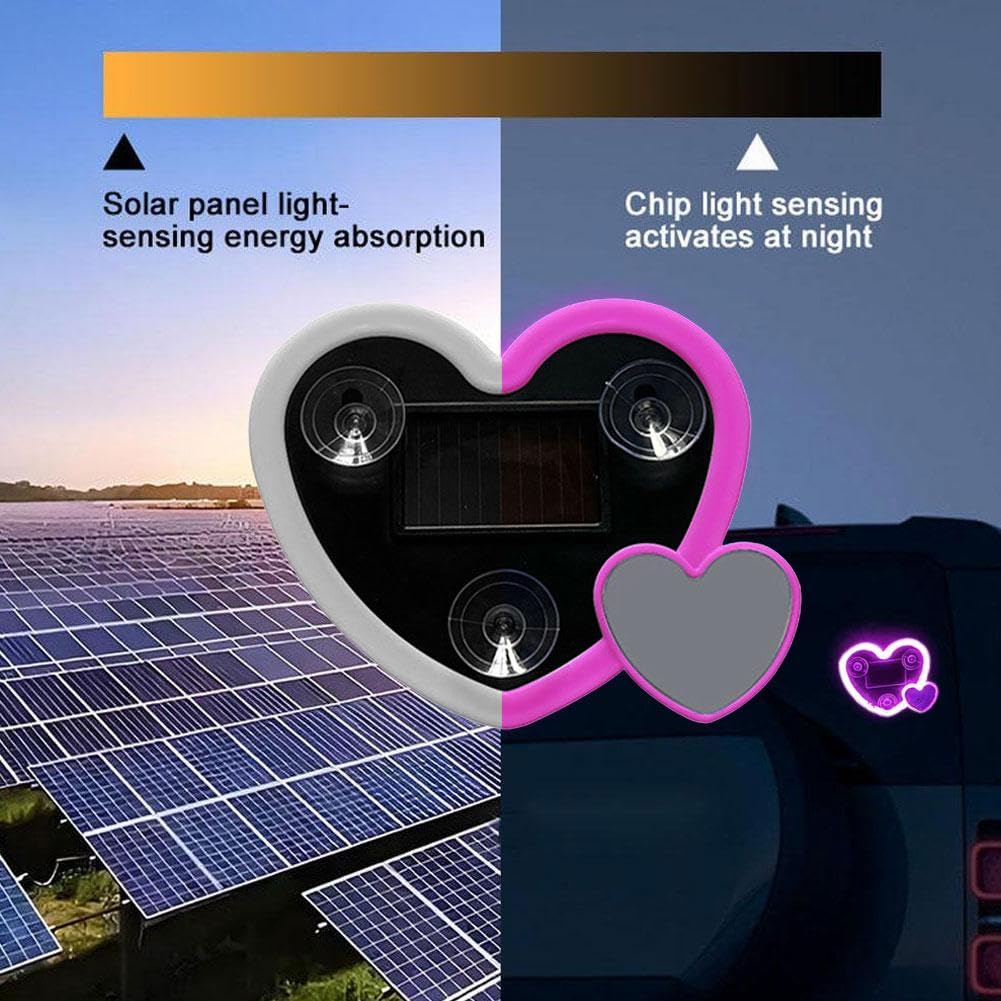 Amazon | 車載LEDライト ハート型 ロマンチック 雰囲気作り 車用三角窓 