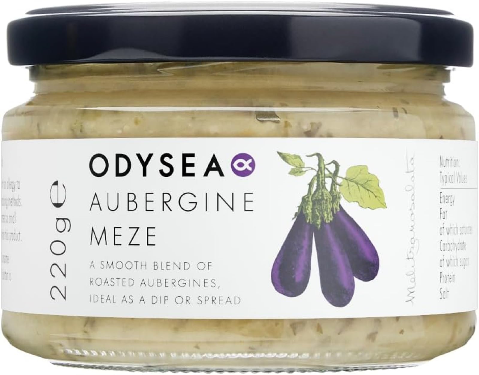Odysea Aubergine Meze, Glass Jar, 220 g