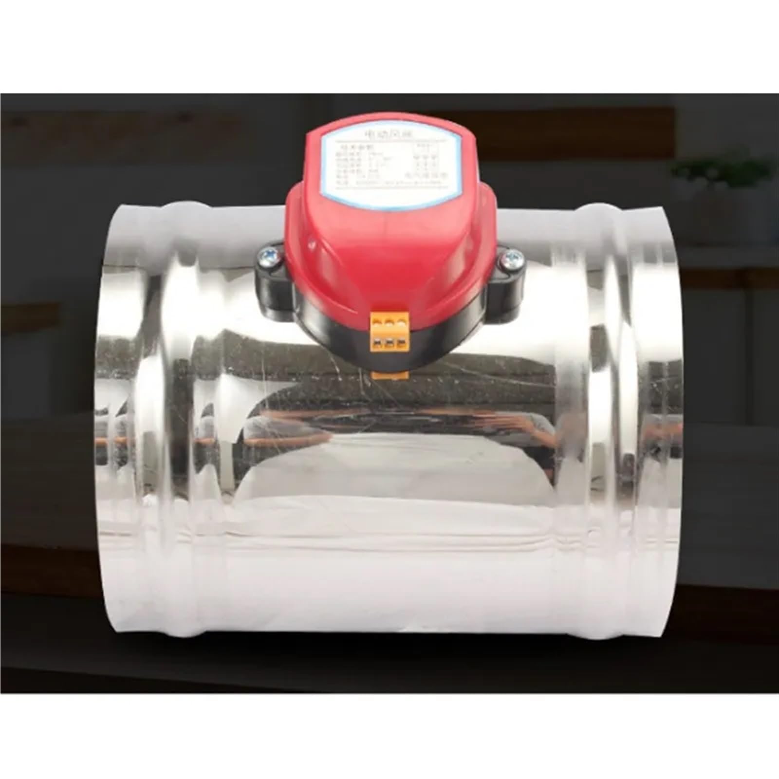 Valvola d'aria elettrica con sportello in acciaio inox 201, valvola di ritegno motorizzata, 1 pezzo (80 mm, CA 24 V)